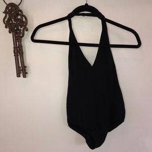 American Apparel Deep V BodySuit a Low Back